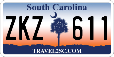 SC license plate ZKZ611