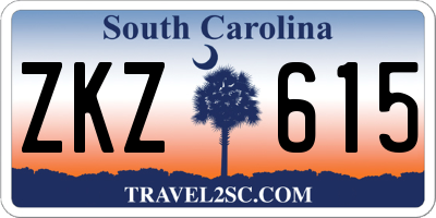 SC license plate ZKZ615
