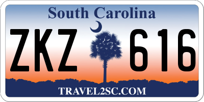 SC license plate ZKZ616