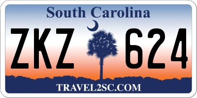 SC license plate ZKZ624