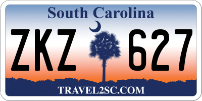 SC license plate ZKZ627