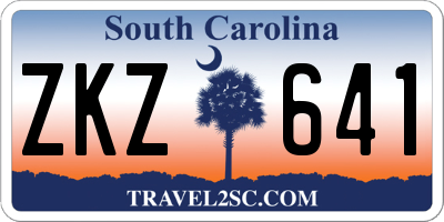 SC license plate ZKZ641