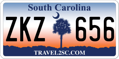 SC license plate ZKZ656
