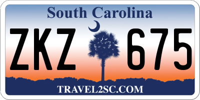 SC license plate ZKZ675