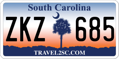 SC license plate ZKZ685