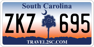SC license plate ZKZ695