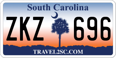 SC license plate ZKZ696