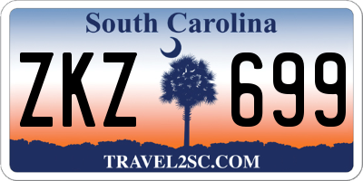 SC license plate ZKZ699