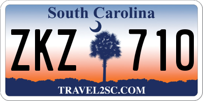SC license plate ZKZ710