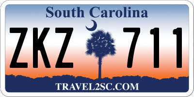 SC license plate ZKZ711