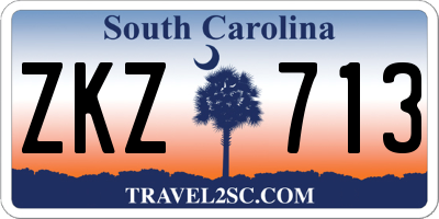 SC license plate ZKZ713