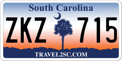 SC license plate ZKZ715