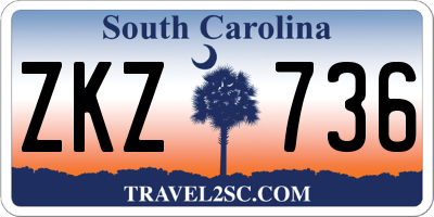 SC license plate ZKZ736