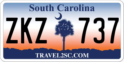 SC license plate ZKZ737