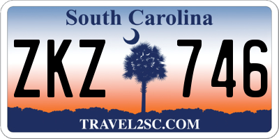 SC license plate ZKZ746