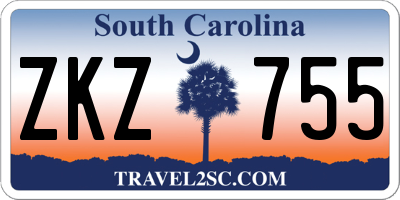 SC license plate ZKZ755