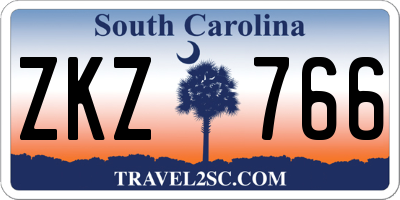 SC license plate ZKZ766