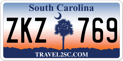 SC license plate ZKZ769