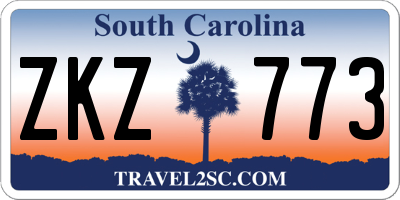 SC license plate ZKZ773