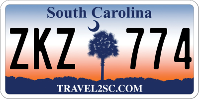 SC license plate ZKZ774