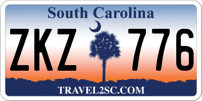 SC license plate ZKZ776