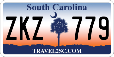 SC license plate ZKZ779