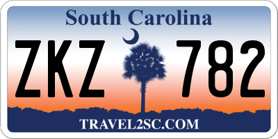 SC license plate ZKZ782
