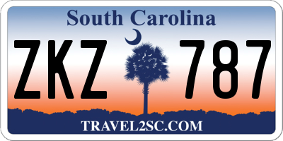 SC license plate ZKZ787
