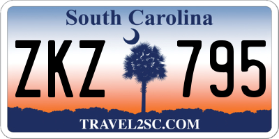 SC license plate ZKZ795