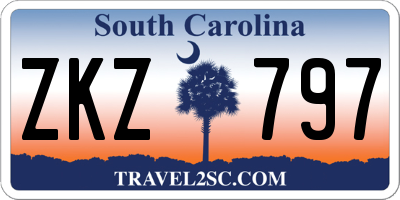 SC license plate ZKZ797