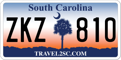 SC license plate ZKZ810