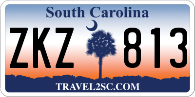 SC license plate ZKZ813