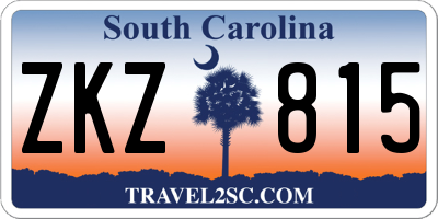 SC license plate ZKZ815