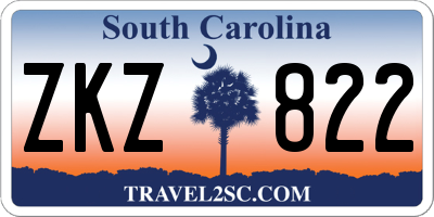 SC license plate ZKZ822