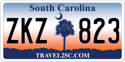 SC license plate ZKZ823