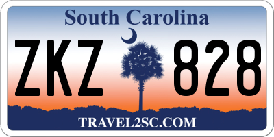 SC license plate ZKZ828