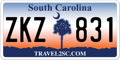 SC license plate ZKZ831