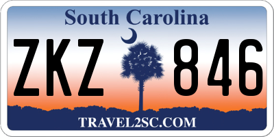 SC license plate ZKZ846