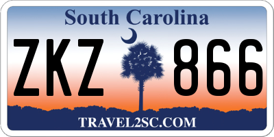 SC license plate ZKZ866