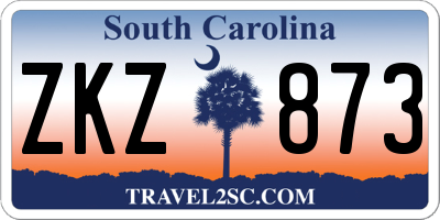 SC license plate ZKZ873