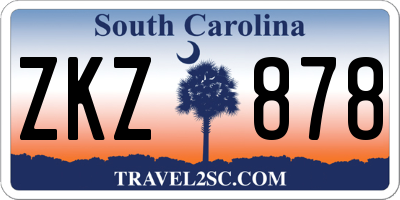 SC license plate ZKZ878