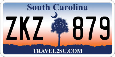 SC license plate ZKZ879