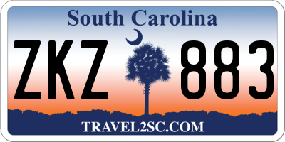 SC license plate ZKZ883