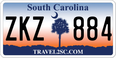 SC license plate ZKZ884