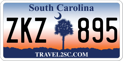 SC license plate ZKZ895