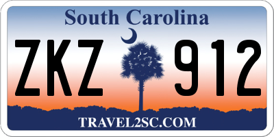 SC license plate ZKZ912