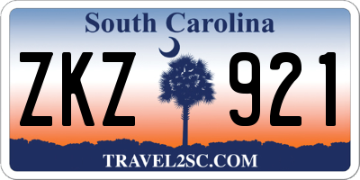SC license plate ZKZ921