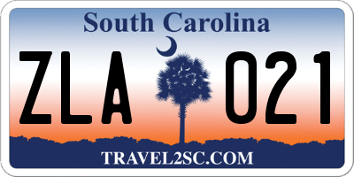 SC license plate ZLA021