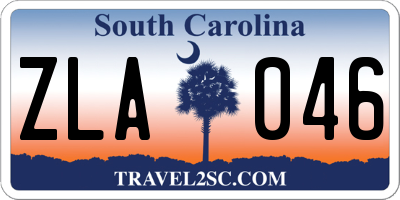 SC license plate ZLA046