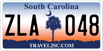 SC license plate ZLA048